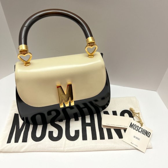 ❤️MOSCHINO❤️ Redwall Tricolor Polished Leather Bag - Picture 7 of 16